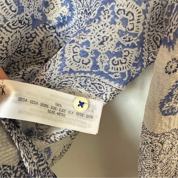 Massimo Dutti Silk Blouse in Blue Size 36 - Picture 5 of 5